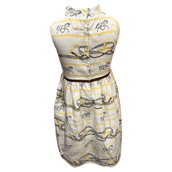Janie and Jack Equestrian Horse Print Dress Size 5 - Picture 4 of 6